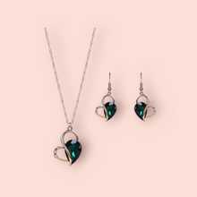 Load image into Gallery viewer, Emerald Necklace and Earring Set
