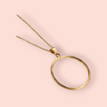 Load image into Gallery viewer, Gold Circle Necklace and Earrings
