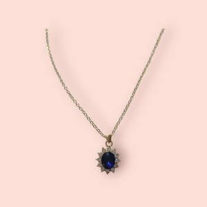 Blue Sapphire Sun Necklace