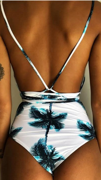 Palm One Piece Bathing Suit - Dream Wear Boutique