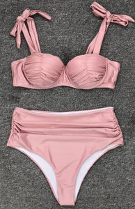 High Waisted Pink Bikini - Dream Wear Boutique