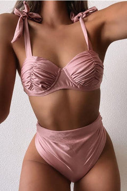 High Waisted Pink Bikini - Dream Wear Boutique