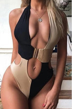 Load image into Gallery viewer,  Black &amp; Tan One Piece Bathing Suit - Dream Wear Boutique
