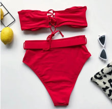 Load image into Gallery viewer, Red Two-Piece Swimsuit
