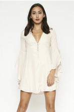 Load image into Gallery viewer, White Bell Sleeve Mini Dress
