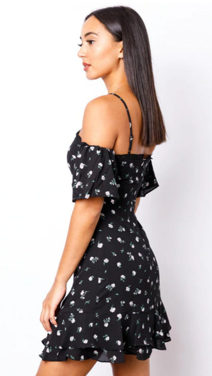 Black Flower Dress 
