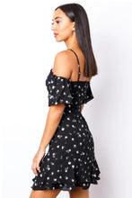 Load image into Gallery viewer, Black Flower Dress 
