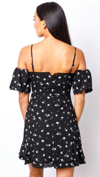 Black Flower Dress 