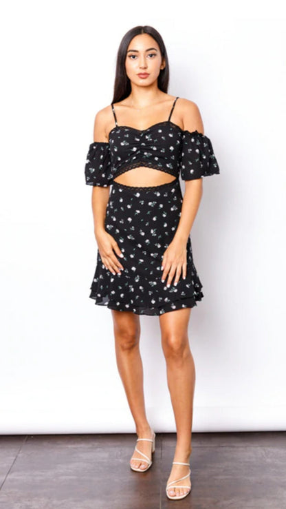 Black Flower Dress 