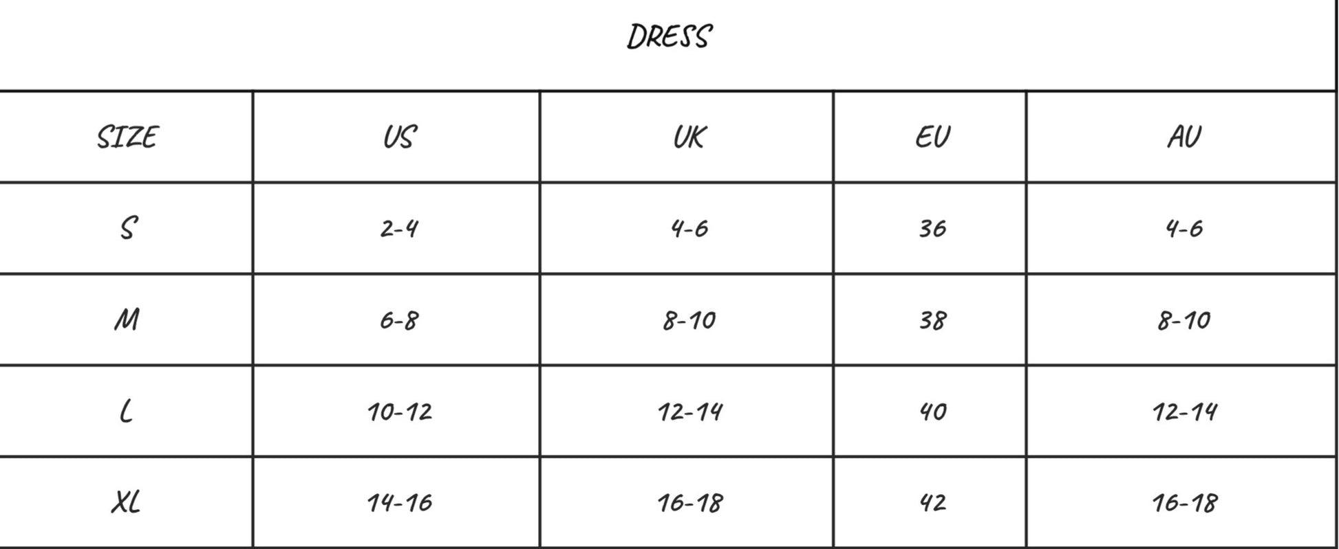 Lucy Lace Olive Maxi Dress Size Chart