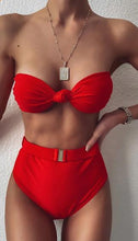 Load image into Gallery viewer, Red Two-Piece Swimsuit
