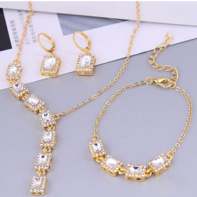 Rhinestone Necklace Set